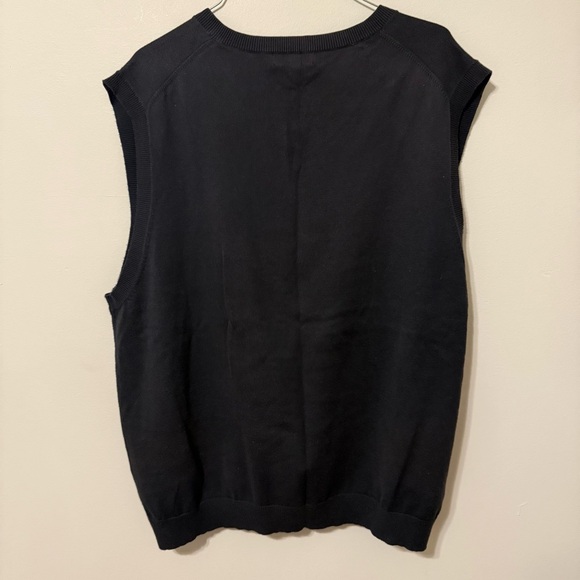 Lands' End Charcoal V-Neck Sweater Vest - Picture 3 of 5